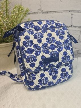 Vera Bradley Blue Floral Quilted Crossbody Bag